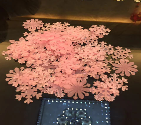 3D Glow-in-the-Dark Snowflake Wall Stickers