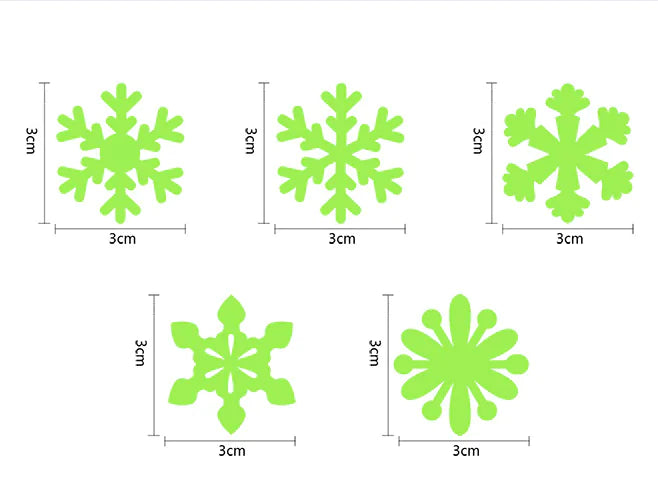 3D Glow-in-the-Dark Snowflake Wall Stickers