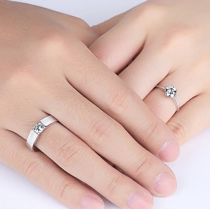 Engagement Ring, Couples Ring, Single Diamond Ring