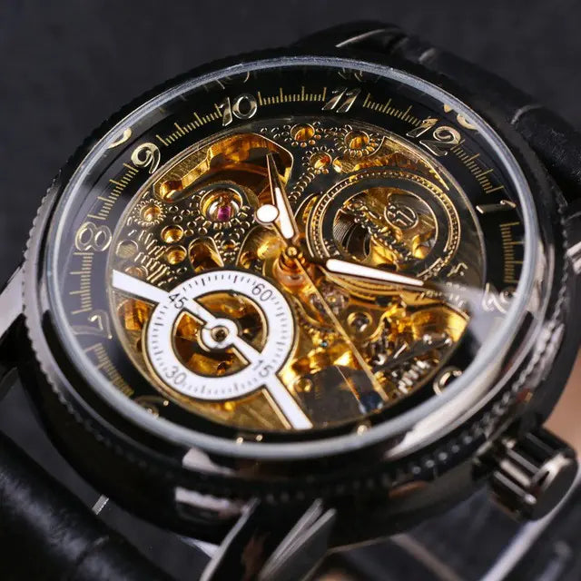 FORSINING 8120 Men's Stylish Hollow Automatic Watch