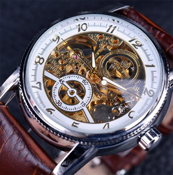 FORSINING 8120 Men's Stylish Hollow Automatic Watch