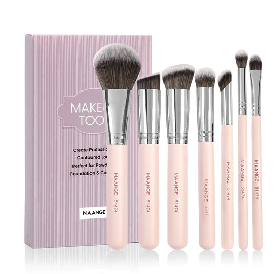 7 PCS Professional Premium Synthetic Makeup Brushes Set For Foundation, Eyeshadow, Powder, Concealers.