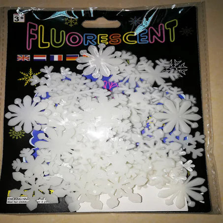3D Glow-in-the-Dark Snowflake Wall Stickers